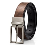 Men Belts Reversible Leather Belt Reverse for 2 Sides Dress Casual Belts for Men