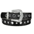 thumbnail image 1 of Maikun Mens & Womens Rhinestone Belts Western Crystal Diamond Shinning Black Belt for Dress Jean Pants, 1 of 6