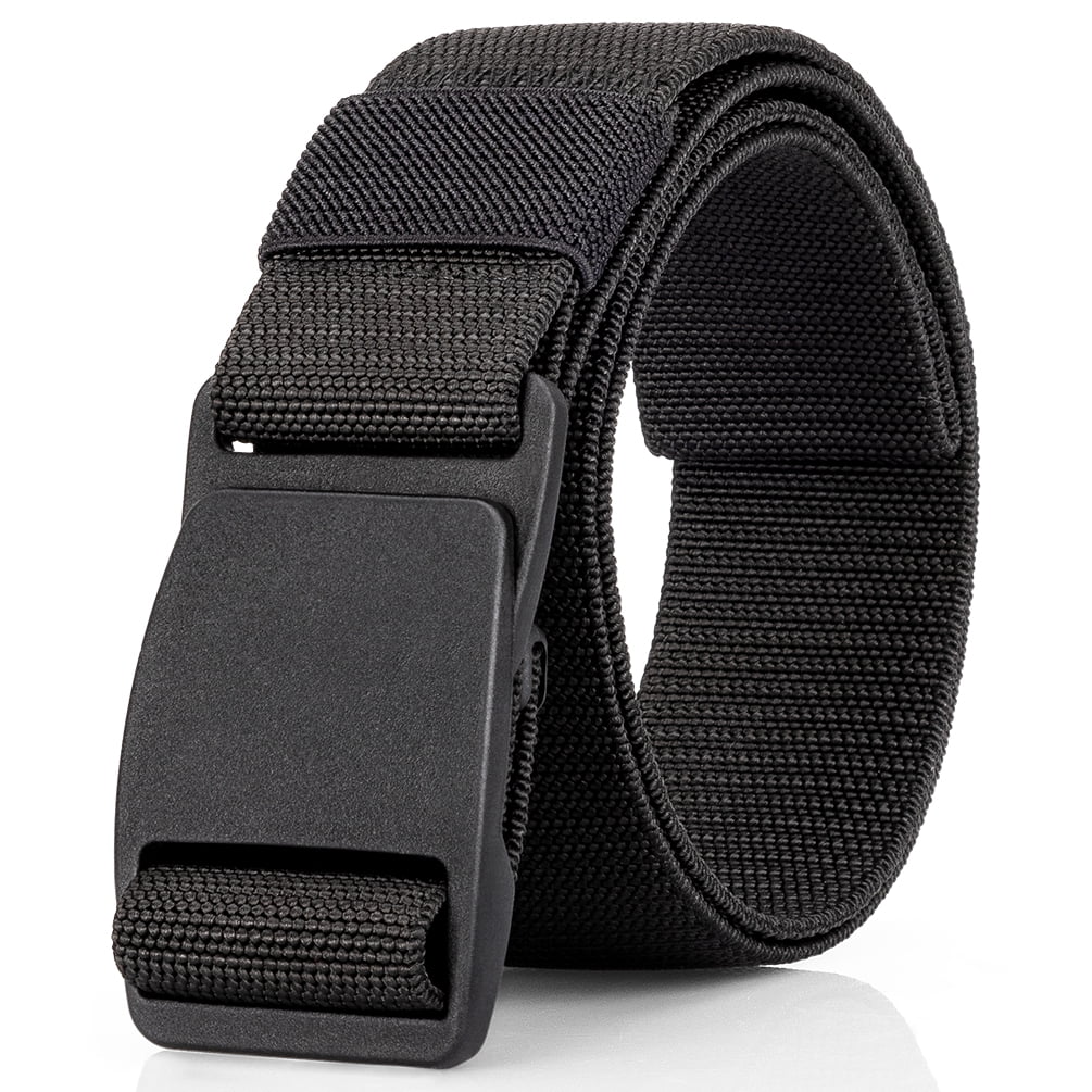 Maikun Outdoor Mens Elastic Belt Plastic Belt Buckle Casual Belt Quick  Release for Waist Size 41.5-45.5