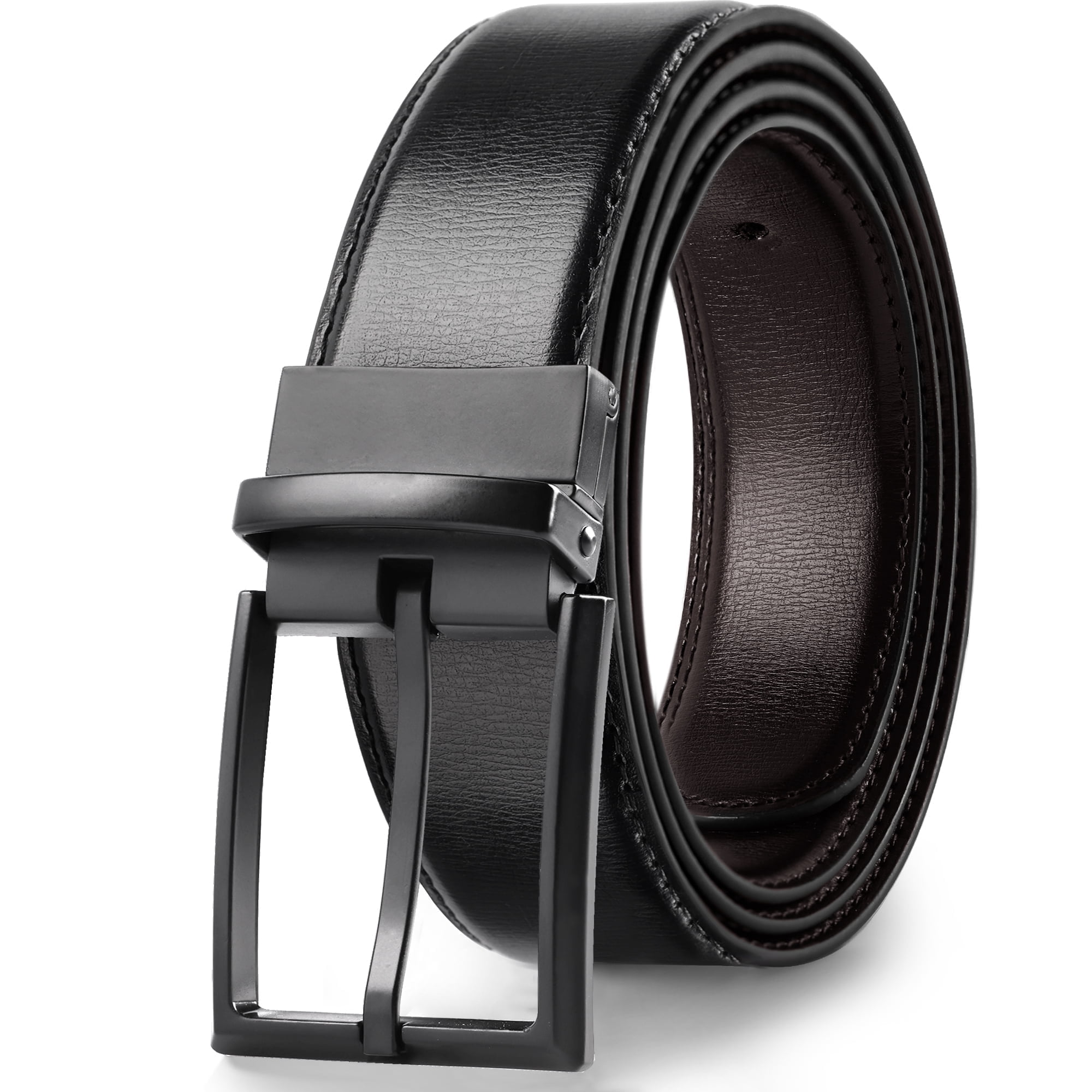 Reversible Leather Belt, Adjustable Fit, 1.5 Inch Width, Versatile Accessory Mens Belts Leather Reversible - One Belt Two Styles for  main image 3