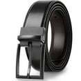 thumbnail image 1 of Maikun Reversible Mens Belt Black and Brown, Mens Dress Casual Belt, Thick Leather Belt, 1 of 10
