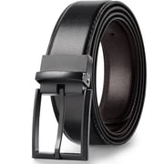 Reversible Mens Belt Black and Brown, Mens Dress Casual Belt, Thick Leather Belt