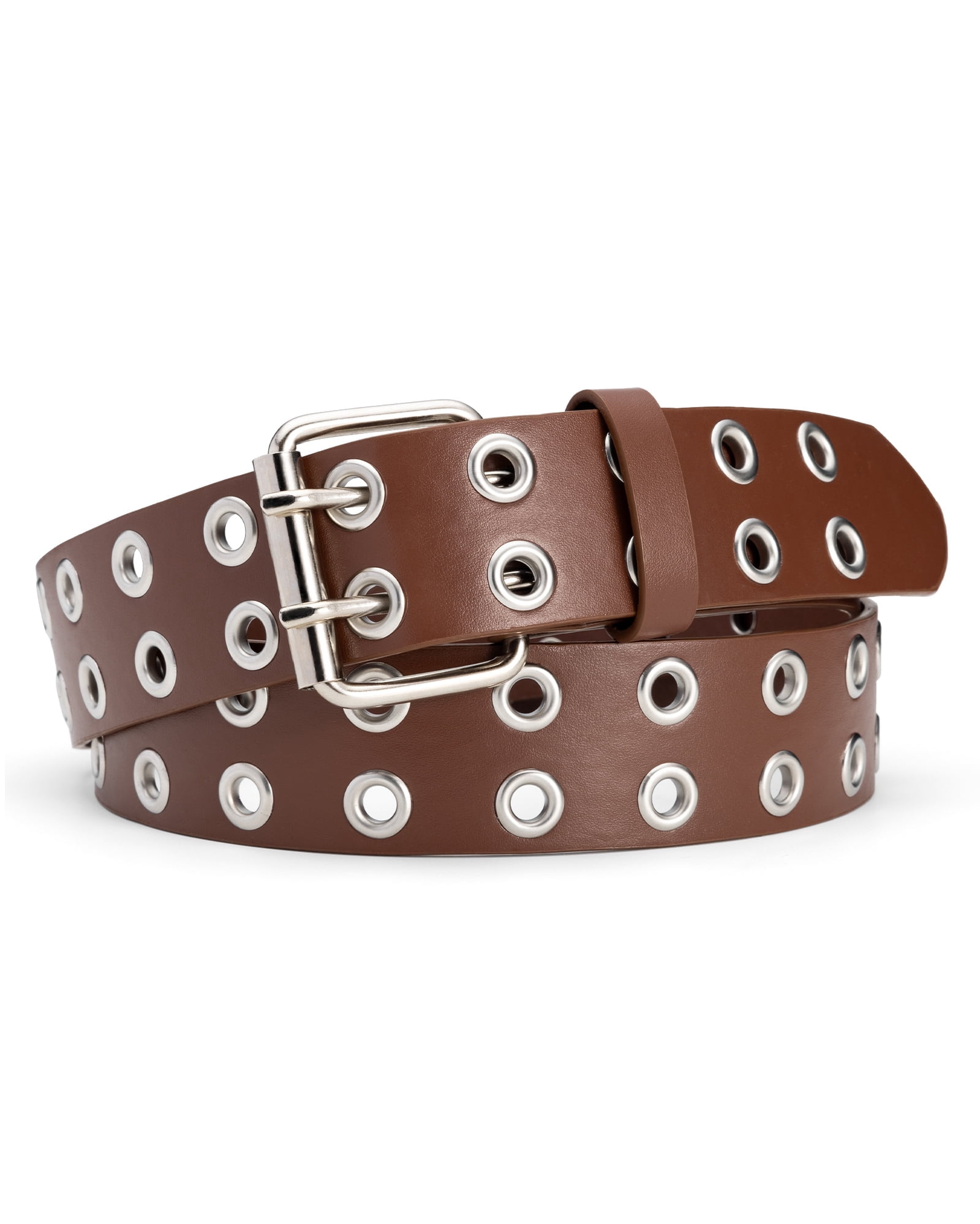 Brown leather studded belt Issa Espresso/Champagne Studded Belt | Belts | Accessories main image 4