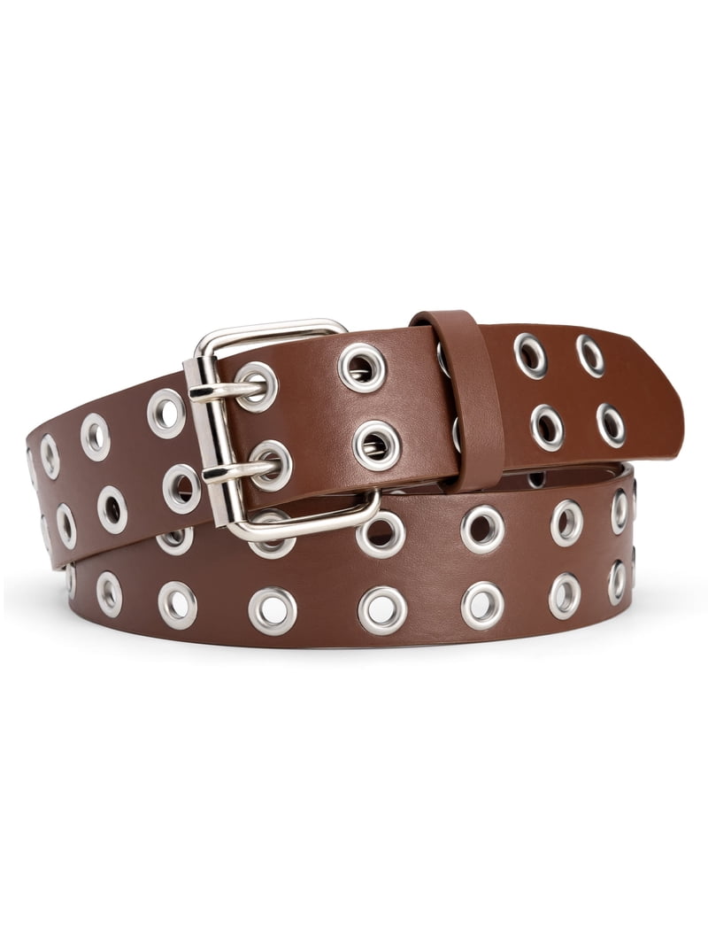 Women\'s Brown Leather Studded Belt NOCONA – Women main image 3