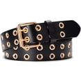 thumbnail image 1 of Maikun Women Belts Punk Belts for Men Black Belt Grommet Studded Belt, 1 of 6