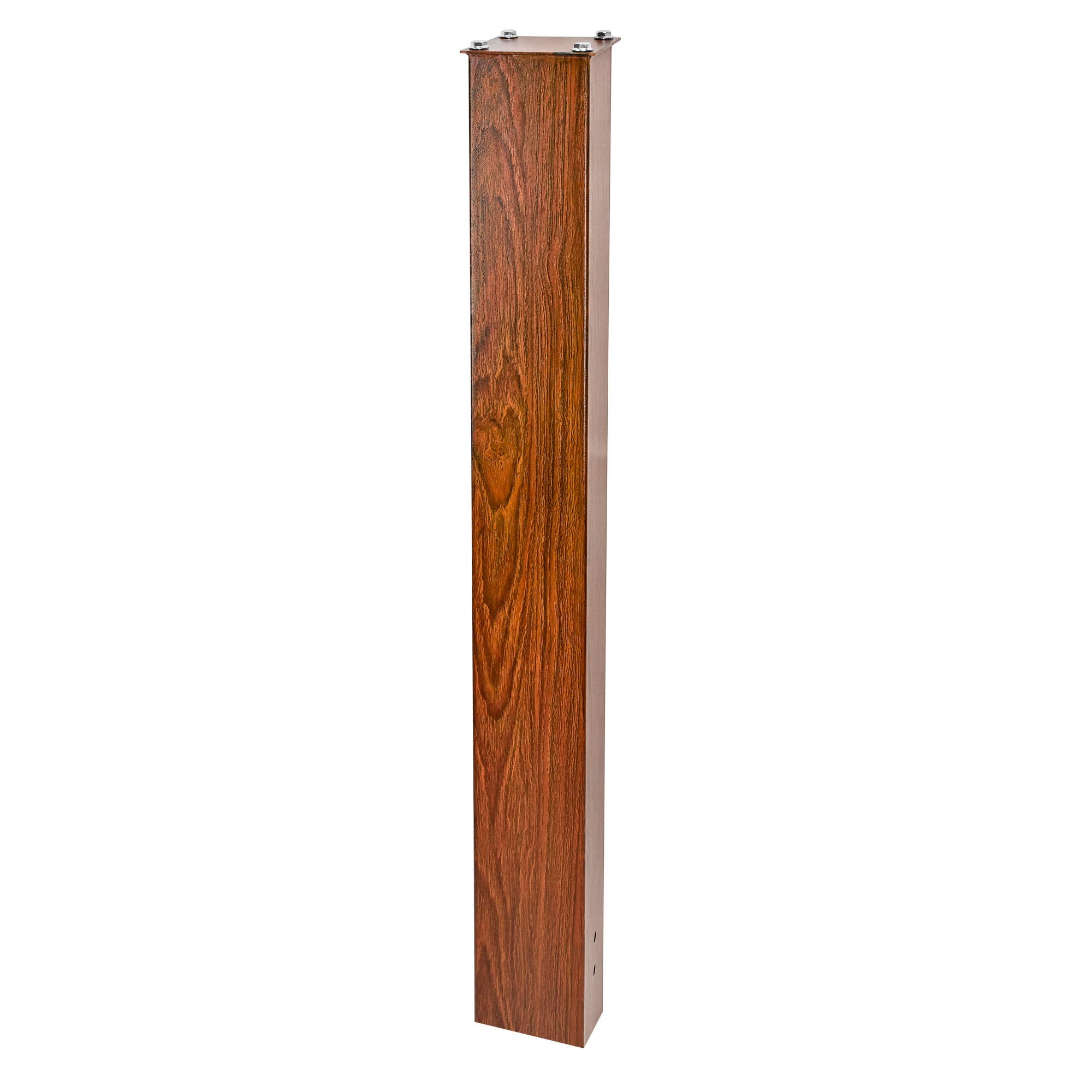 Wood Grain Heavy-Duty Galvanized Steel Mailbox Post