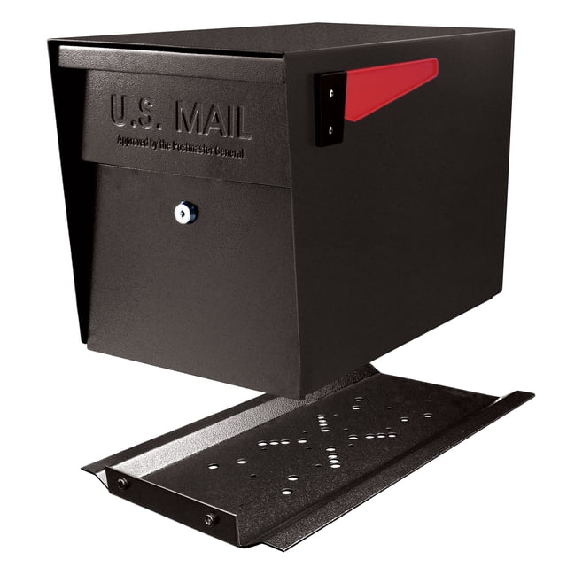 Free Shipping! Mail Boss Locking Security Mailbox, Black - Walmart.com ...