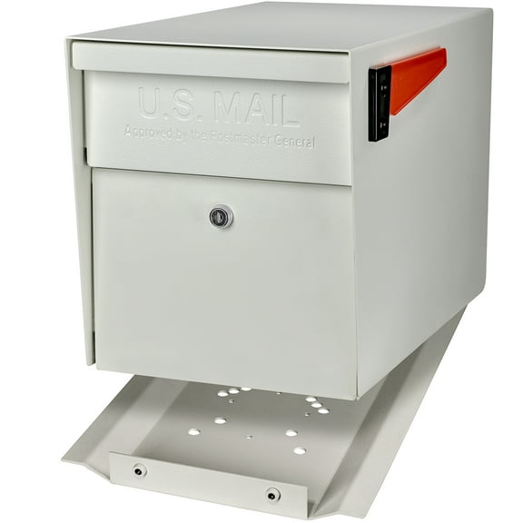 Mail Boss Locking Security Mailbox, Cream White