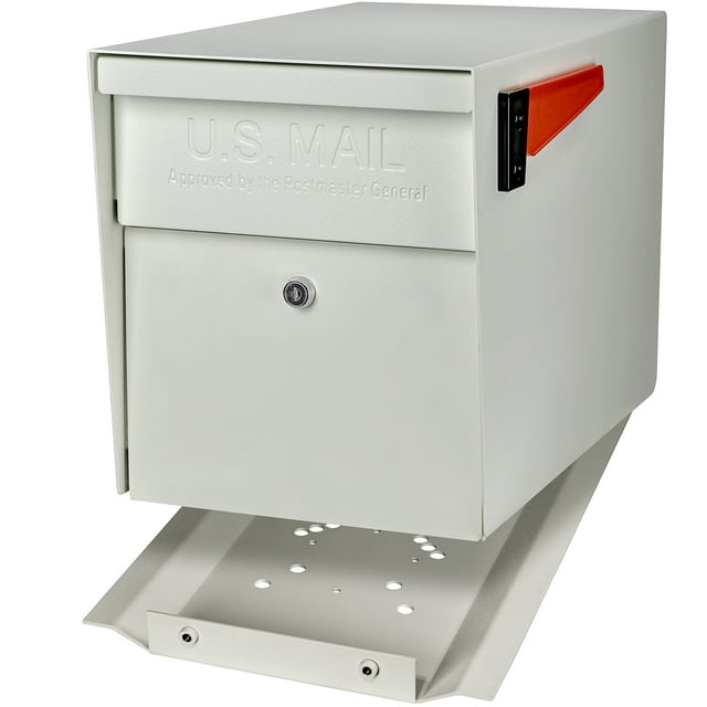 Mail Boss Locking Security Mailbox, Cream White