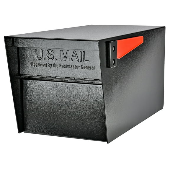 Mail Boss Mail Manager Street Safe Locking Security Mailbox (Rear Access), Black