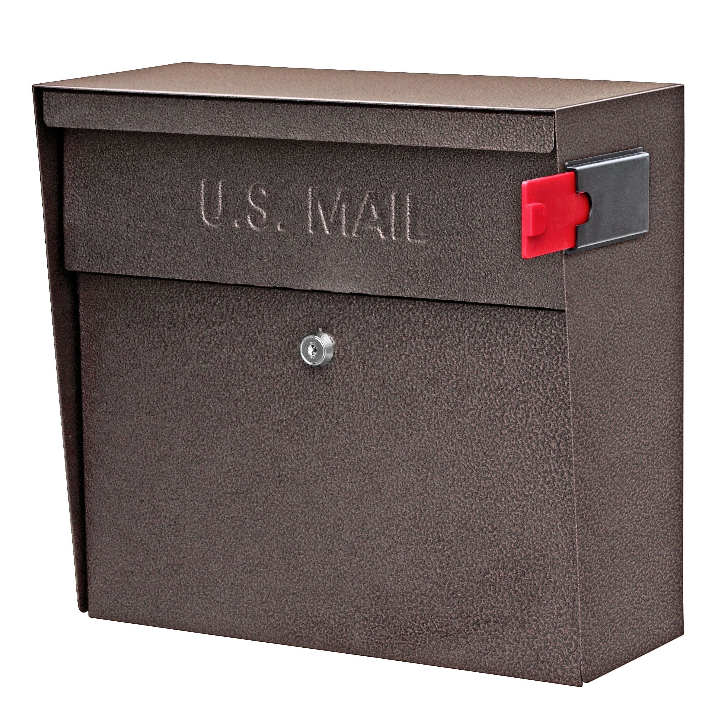 Bronze Steel Lockable Wall-Mounted Security Mailbox