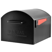 Mail Boss Orca XL Extra Large Steel Mailbox   USPS Approved T4 Rural Mailbox   Heavy-Duty Galvanized Steel, Powder-Coated, Non-Locking Design, Black