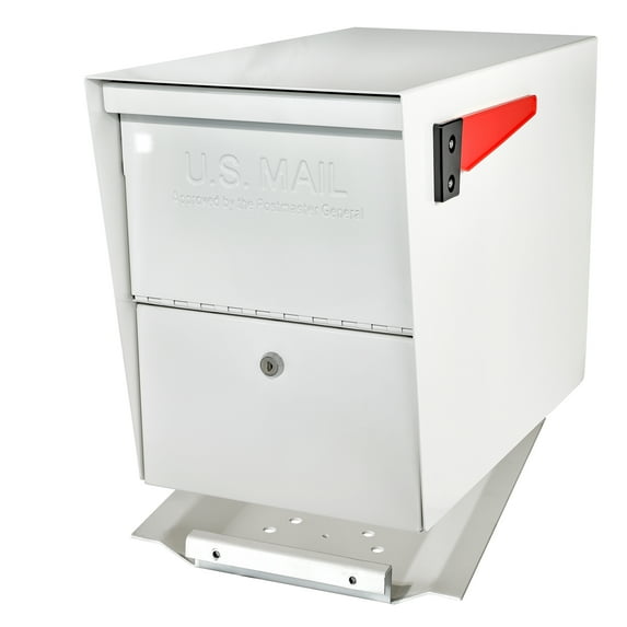 Mail Boss Package Master Locking Security Mailbox, Alpine white