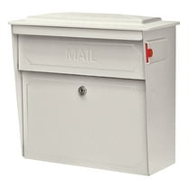 Mail Boss Townhouse Locking Security Mailbox, Cream White