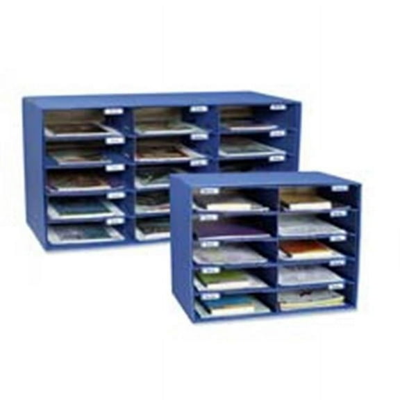 Mail Box- 15 Slots- 12-.50in.x10in.x3in.- Blue