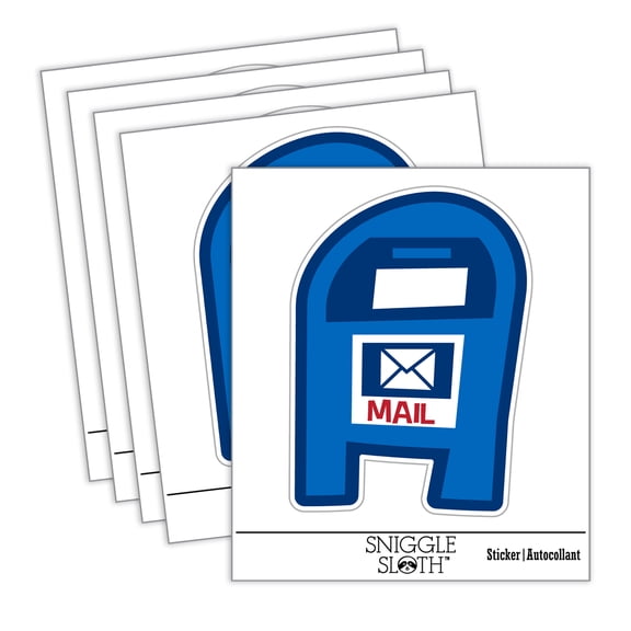 Mail Box Doodle Car Window Bumper Water Bottle Phone Tablet Laptop Waterproof Vinyl Decal Sticker Set 5-Pack - Gloss Finish - 2.0"