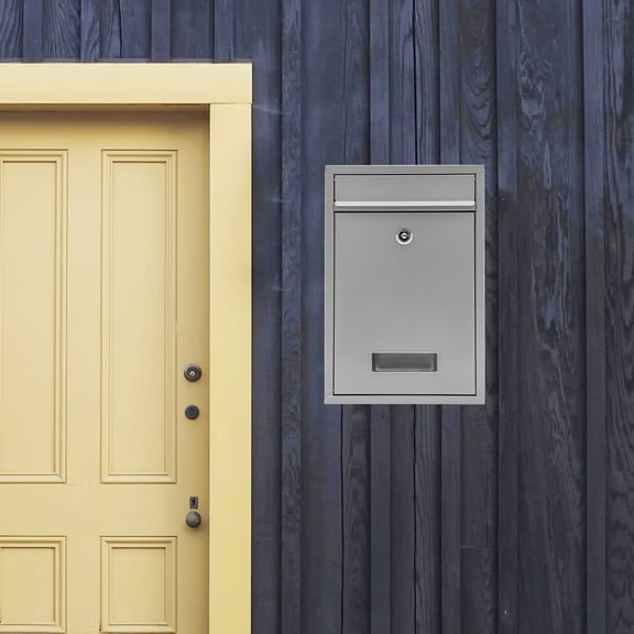 Mail Box Wall Mount Locking Mailboxspaper Letter box Lockable Post Box 2 Key