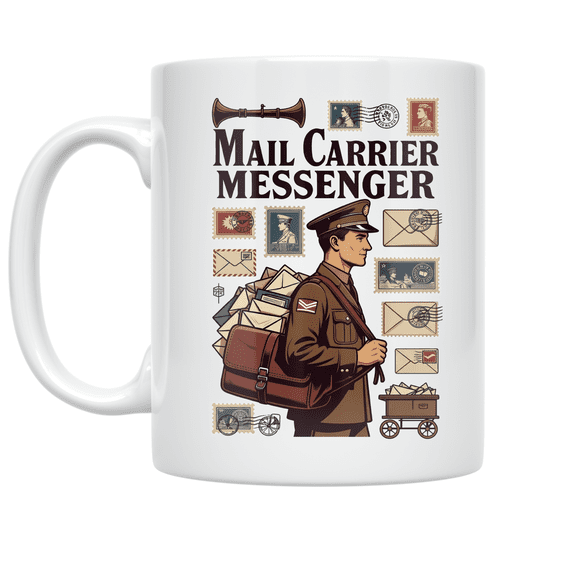 Mail Carrier Messenger Design - Mail Carrier Enthusiast - 11 oz Ceramic Coffee Mug
