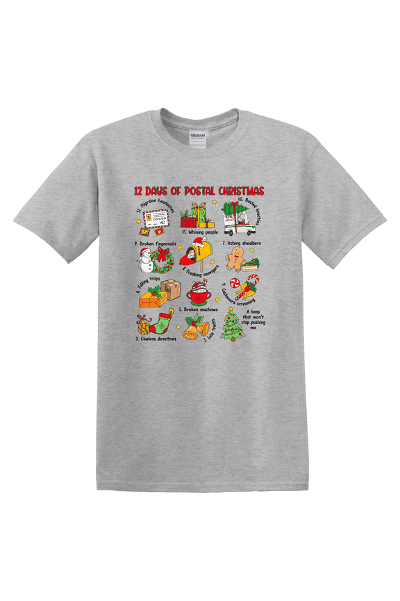 Mail Carrier Postal Service Winter Work Graphic Tee T-Shirt