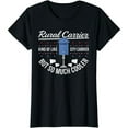thumbnail image 1 of Mail Carrier Postal Worker Men's Short Sleeve Round Neck Black T-shirt, 1 of 5