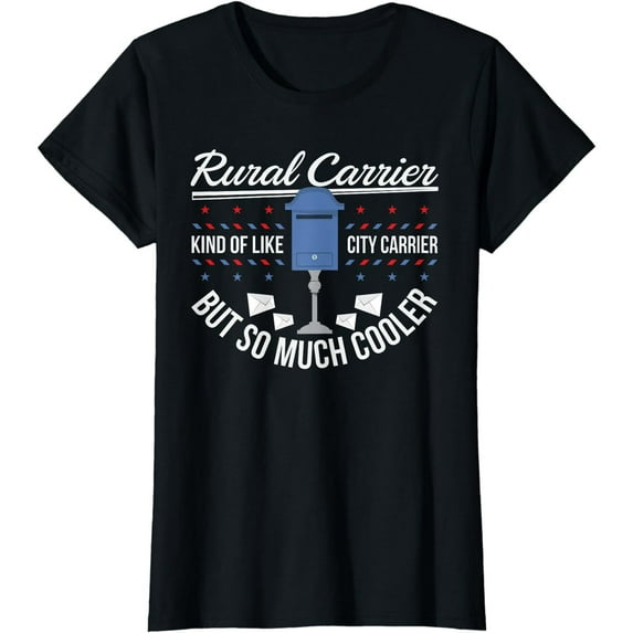 Mail Carrier Postal Worker Men's Short Sleeve Round Neck Black T-shirt