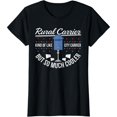 thumbnail image 1 of Mail Carrier Postal Worker Men's Short Sleeve Round Neck Black T-shirt, 1 of 5