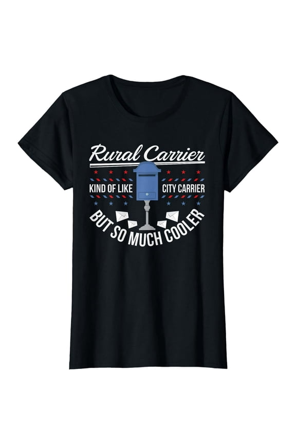 Mail Carrier Postal Worker Men's Short Sleeve Round Neck Black T-shirt
