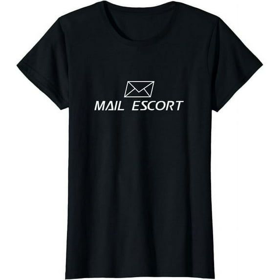 Mail Escort Mailman Gift Postman Postal Worker Black T-shirt Short Sleeves