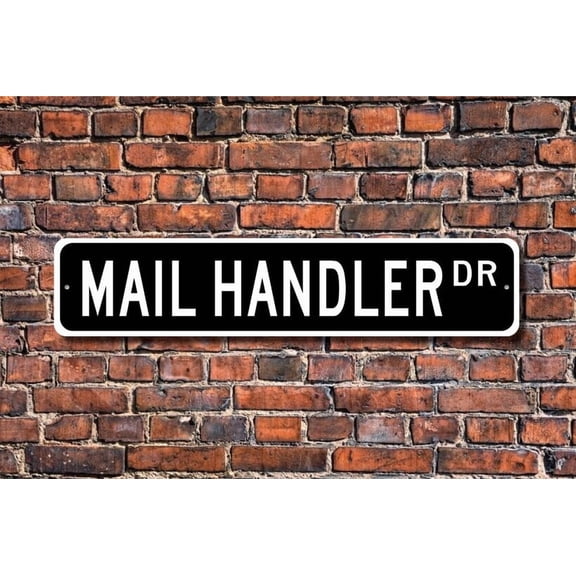 Mail Handler Mail Handler Gift Mail Handler sign post office postal worker office employee Metal Aluminum Sign - Size: 16 x 4 Inches