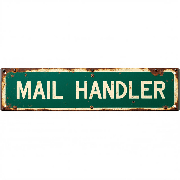 Mail Handler Tin Sign 16x4 Inch Mail Handler Design - Great for Office, Garage, Outdoor Professional Decor