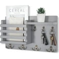 Mail Holder for Wall Mail Organizer with Key Hooks Hallway Farmhouse