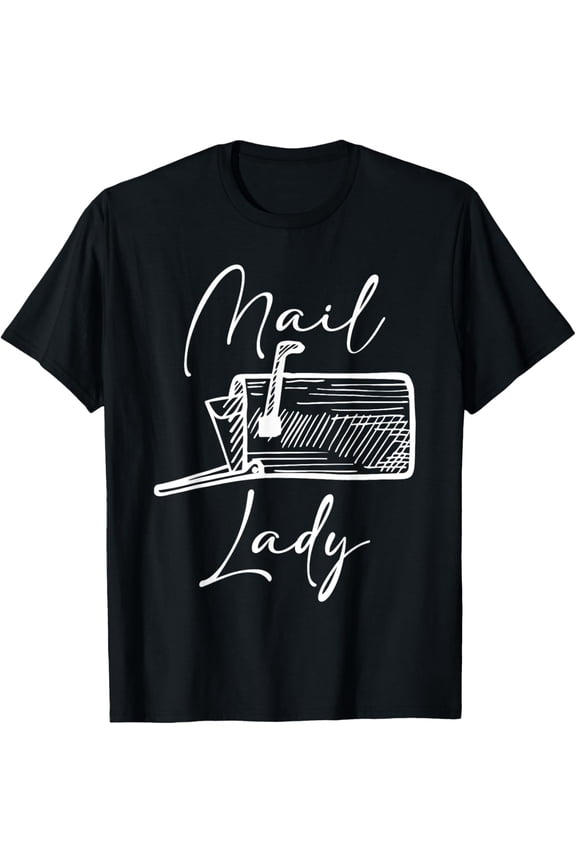 Mail Lady Heart Gift Postal Office Worker Woman Postwoman T-Shirt