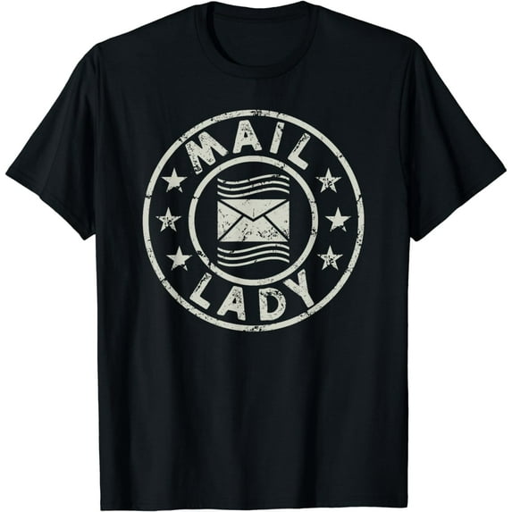 Mail Lady Postal Worker Appreciation Stamp World Post Day T-Shirt