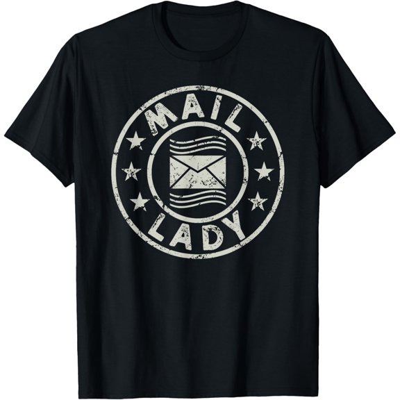 Mail Lady Postal Worker Appreciation Stamp World Post Day T-Shirt