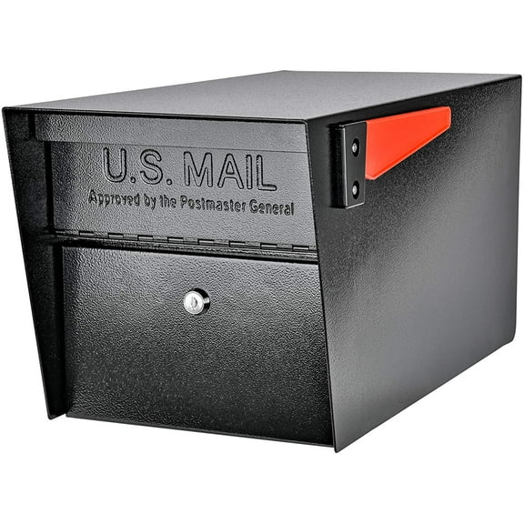 Mail Manager Modern Locking Post Mount Mailbox, USPS Approved