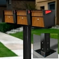 thumbnail image 1 of Mail Manager X3 Locking Mailbox Combo w/ Black Surface-Mount Post, Wood Grain, 3 Way Multi Mount High Security Cluster, 1 of 18