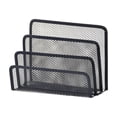 thumbnail image 1 of Mail Organizer for Desk, 3 Slot Metal Mesh Mail Holder Countertop, Letter Sorter File Holder, Office Envelope Organizer for Mails, Bills, Documents, Home Office Supplies (Black), 1 of 4