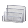 thumbnail image 1 of Mail Organizer for Desk, 3 Slot Metal Mesh Mail Holder Countertop, Letter Sorter File Holder, Office Envelope Organizer for Mails, Bills, Documents, Home Office Supplies (Silver), 1 of 4