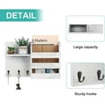 thumbnail image 1 of Mail Organizer Wall Mounted Mail Sorter With 3 Key Hooks Floating Shelf, 1 of 3