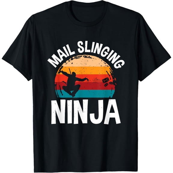 Mail Slinging Ninja Postal Worker Mailman Mail Carrier T-Shirt