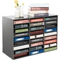 thumbnail image 1 of Mail Sorter Organizer, 27 Slots Vertical Literature Organizer, Desktop File Sorter with Thickened PVC Board, Classroom Mailbox Organizer, Paper Organizer for Homes, Schools, Offices(Black), 1 of 18