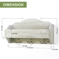 thumbnail image 1 of Mail Storage Rack, Rustic Storage Rack with Key Hook, 1 of 3