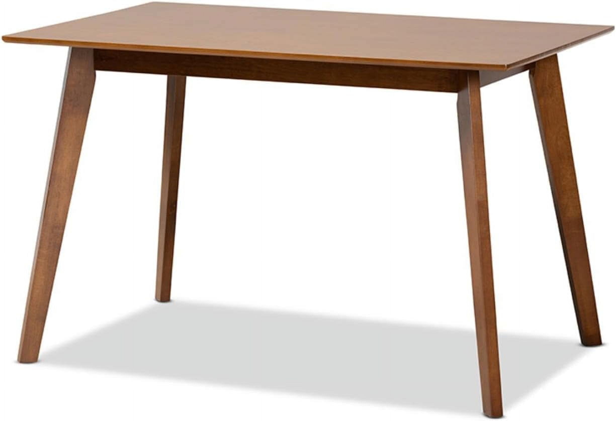 Walnut Brown 48" Transitional Wood Dining Table for Four