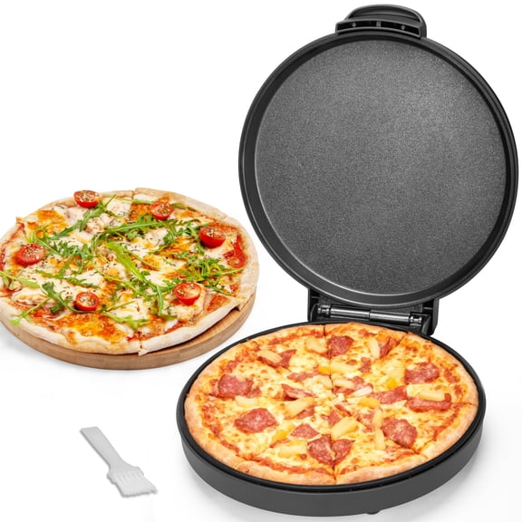 Mailand 12 Inch Pizza Makers, Quesadilla Maker, Non-stick Cooking Plates, 1400W Graphite