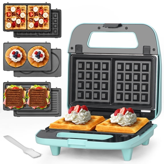 Walmart Maker Mailand 3-in-1 Versatile Waffle Maker with Removable Plates, Pancake ...