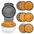 thumbnail image 1 of Mailand 6-in-1 Mini Waffle Maker with 8 Removable Plates,  4.5'' Small Waffles Maker Machine, Ceramic Coating, White, 1 of 7