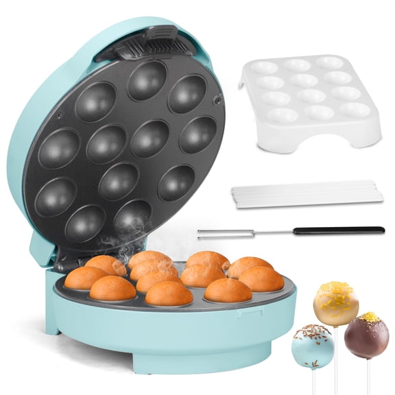 Mailand Cake Pop Maker Machine with Cake Pop Stand, Make 12 Cake Pops, Sticks & Fork Tool Included, Cake Pop Kit, Aqua