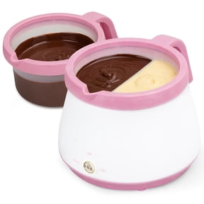 Mailand Candy and Chocolate Melting Pot with 2 Pots, 2.5 Cups, Pink