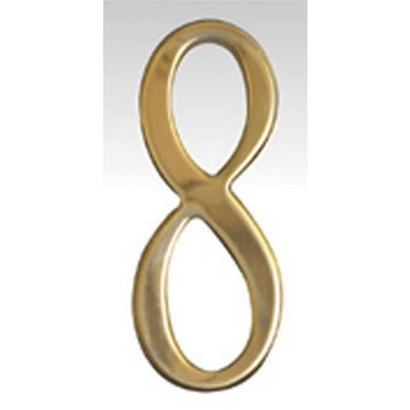 Mailbox Accessories  Brass Address Numbers Size - 3, Number - 8-Brass