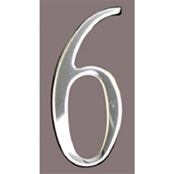 Mailbox Accessories  Stnls Steel Address Numbers - Stainless Steel - Size 3 Number 6